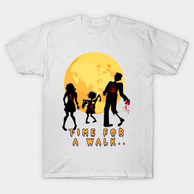 Zombie Walk T Shirt, Zombie Walk Shirt, Halloween T Shirt, Halloween Shirt, Time for a Walk T-Shirt T-Shirt by LetsBeginDesigns